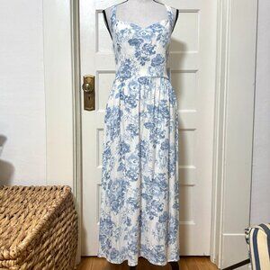 Floral Blue and White Women's Dress